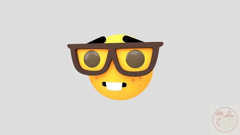 Emoji meme đeo kính