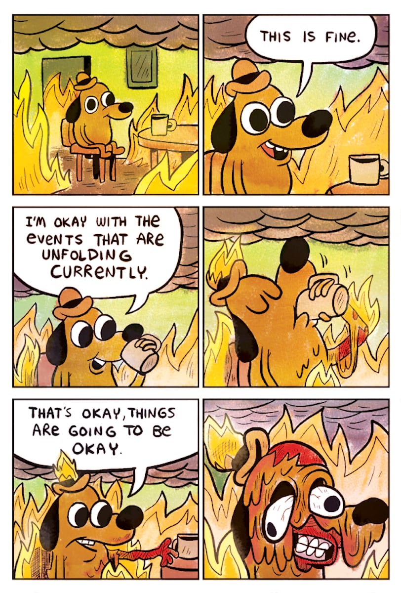 This Is Fine Meme - TOP Ảnh Chế Fire Dog 🔥