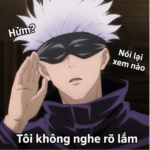 Ảnh chế meme Gojo Satoru troll cực mạnh cười xỉu
