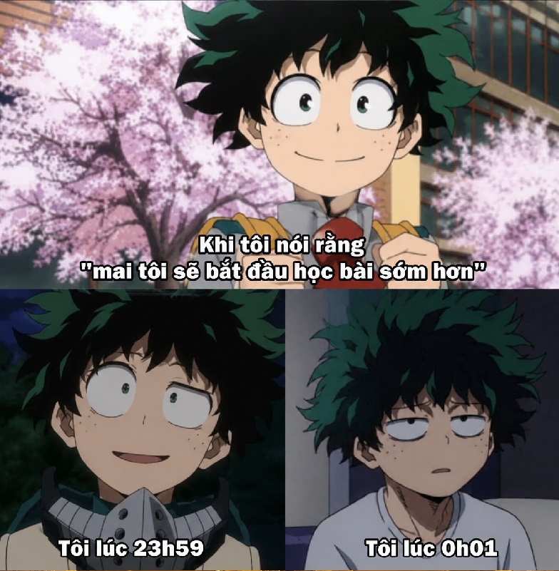 Meme Midoriya Izuku – Ảnh chế Deku khóc siêu hài hước
