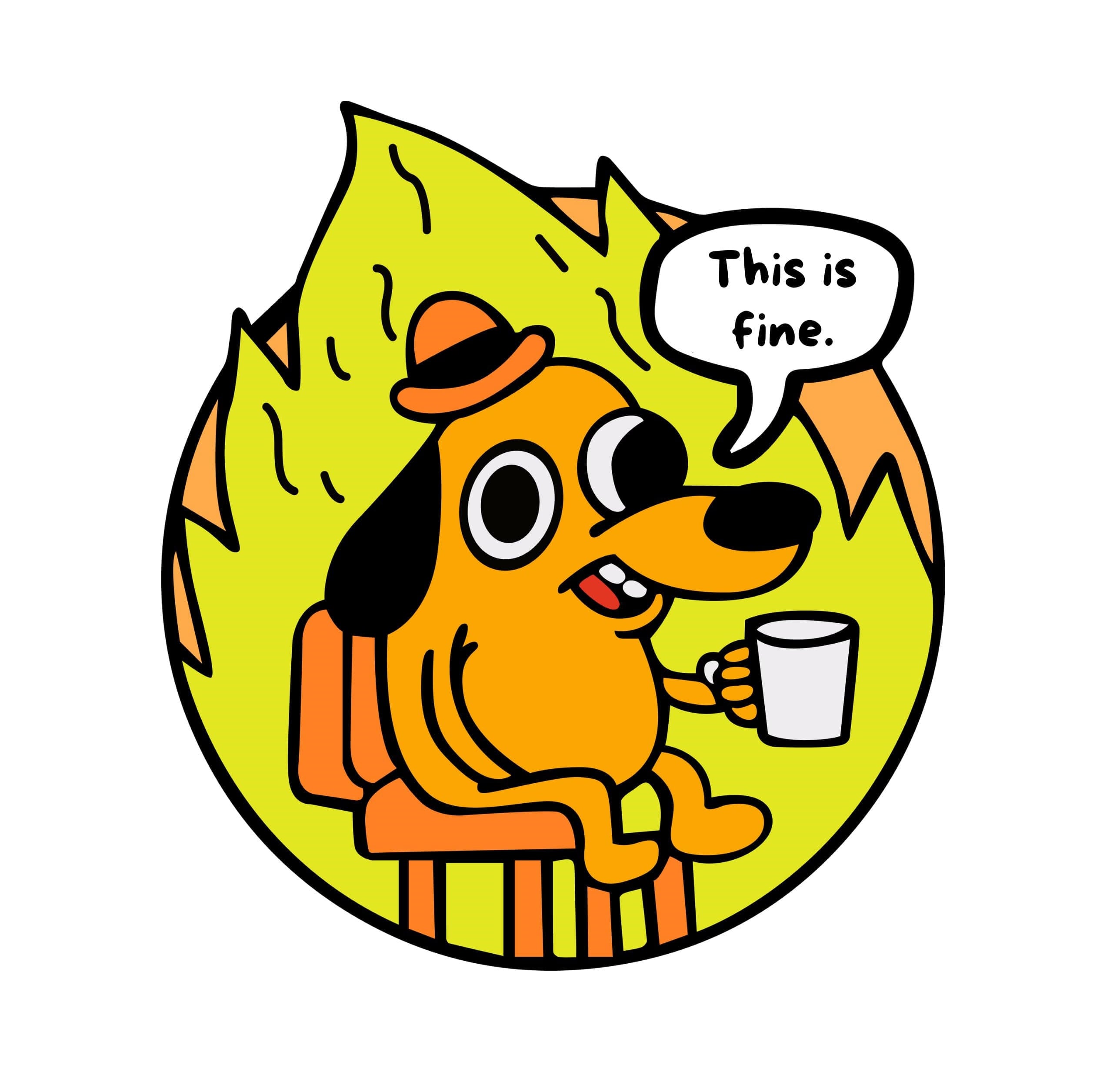 This Is Fine Meme - TOP Ảnh Chế Fire Dog 🔥