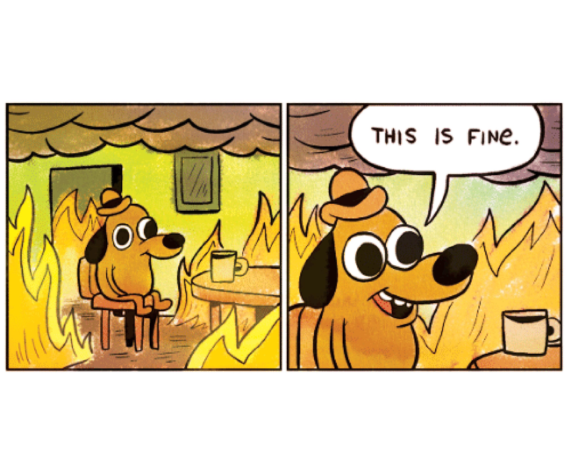This Is Fine Meme Halloween Costume Instagram Twitter