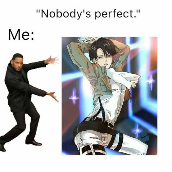 He's Levi Ackerman from the anime Shingeki no Kyojin / Attack on Titan (credit to me for editing) | Perros pastores, Titanes anime, Memes otakus