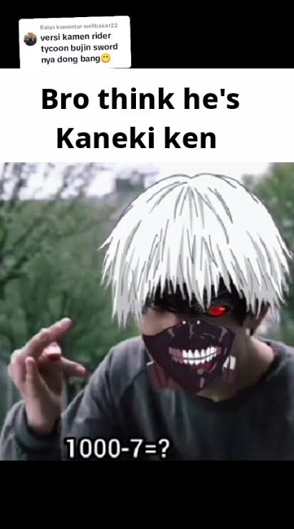 Membalas @wellbakar22 Keiwa think he's kaneki ken (Kamen Rider Henshin meme) #kanekiken #tokyoghoul #kamenrider #kamenridertycoon #kamenridertycoonbujinsword #tokusatsu #henshin