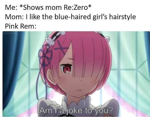 Anime - #rem #rezero #anime poor Pink Ram 🤣👌 for more anime memes follow my Instagram sabinas_story | Facebook