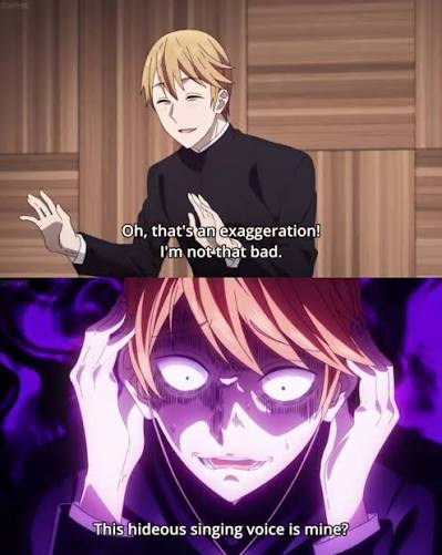 Anime - President ( Miyuki Shirogane ) sucks singing 😯 Anime: Kaguya-sama Love is War 2 ~ Episode 5 -Kanon chan | Facebook