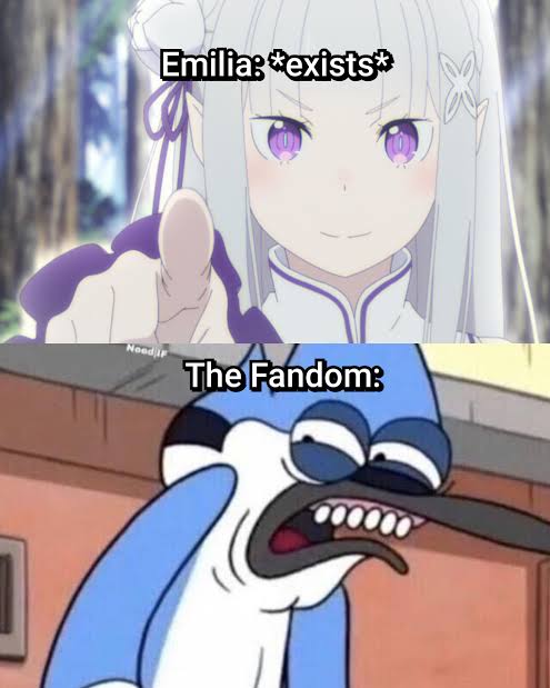 Meme] best part about the fandom is that if they become Subaru, and ask if Emilia is worth the trouble, a lot of them would quit the spot and run away from