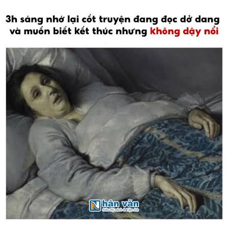 Lý do tại sao phải thức tới 5 giờ sáng để đọc thay vì "đi ngủ rồi mai đọc tiếp" 😤😤 #NhanVan #NhasachNhanVan #j4f #meme
