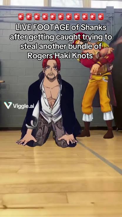 Shanks getting caught trying to steal more Haki knots from Roger 😭😂 #fyp #slander #onepiece #onepieceslander #shanks