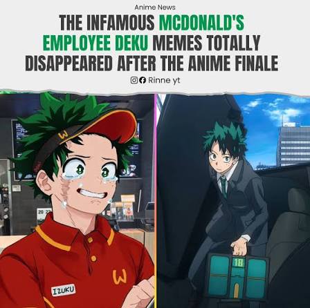 Meme 'McDonald's Employee Deku' chính thức nghỉ hưu. Phần cuối của anime My Hero Academia cuối cùng đã giải quyết được cuộc tranh luận, xác nhận một cách chắc chắn rằng Deku
