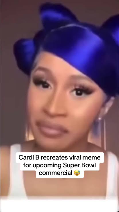 #CardiB has recreated her viral “That’s suspicious. That’s weird” meme for an upcoming Super Bowl commercial with NYX Cosmetics❕ 🤭 W or L marketing for NYX❔👀 Let us know in the comments⬇️ - FOLLOW ...