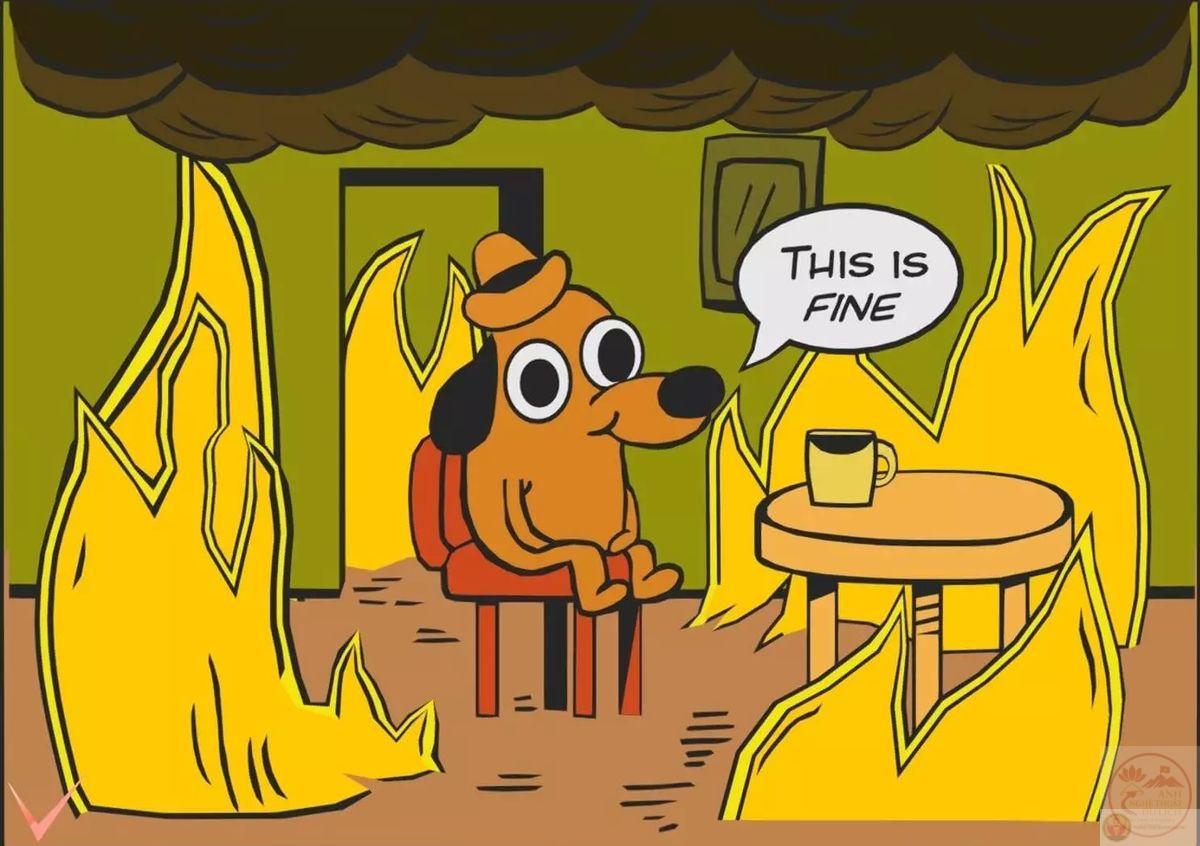 This Is Fine meme - biểu tượng của sự bình thản giữa hỗn loạn