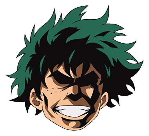 Izuku "Deku" Midoriya's "EAT THIS!" Face - meme template (You can use it whenever you want) : r/MHASocietyEdition