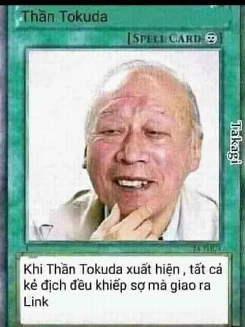 Hình chế lá bài thánh Tokuda cực viral