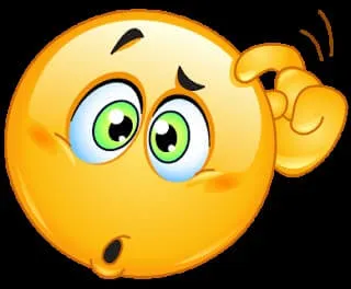 Emoji vui gãi đầu hơi loạn