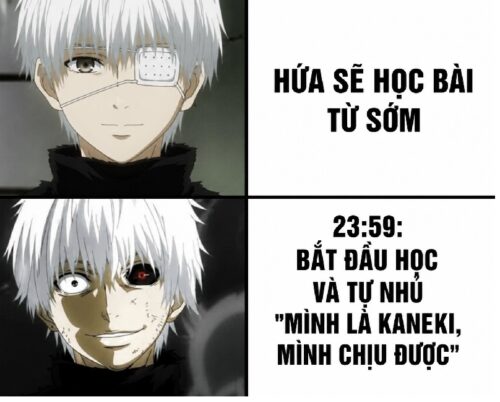 Sticker meme Kaneki Ken dùng chat cmt cực ngầu