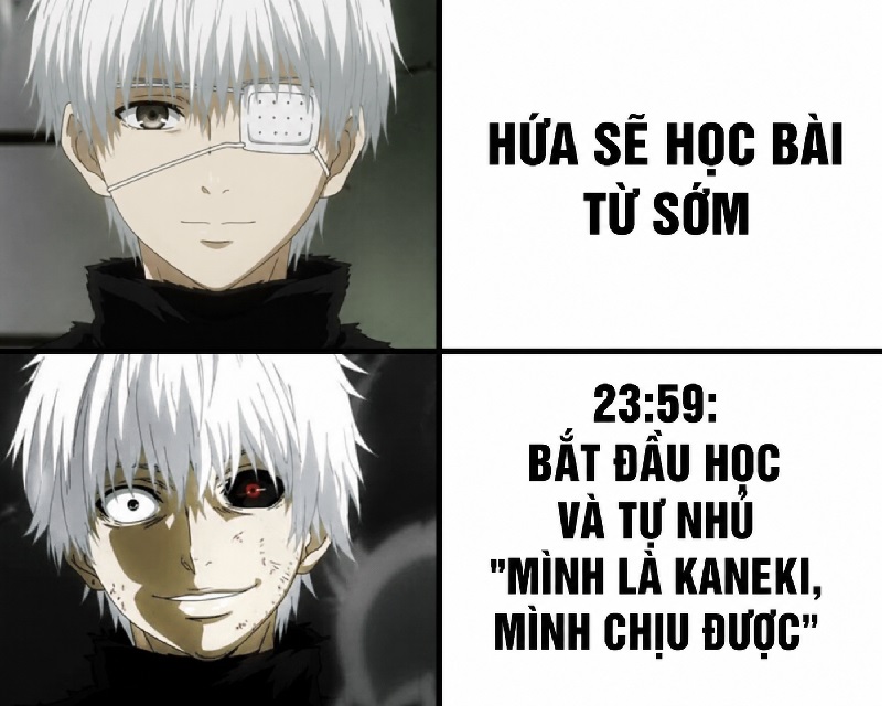 Sticker meme Kaneki Ken dùng chat cmt cực ngầu