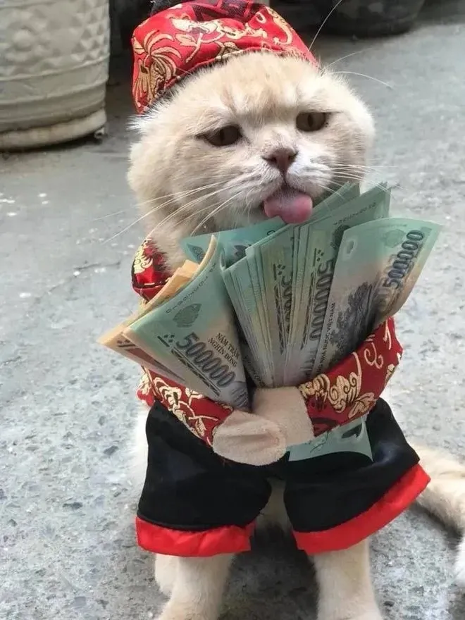 Meme lì xì chuẩn tâm trạng khi mong bao đỏ dày hơn mọi năm