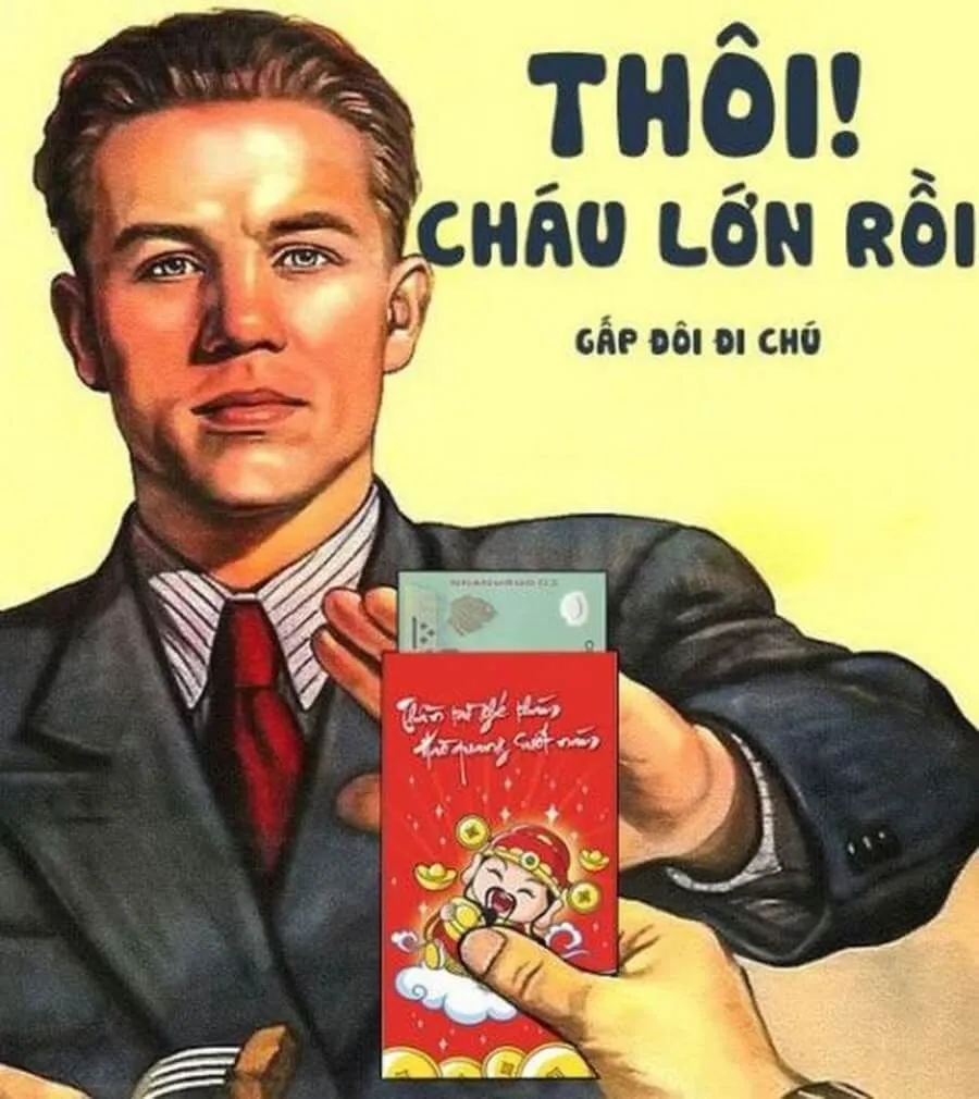 Meme lì xì đúng chuẩn dành cho hội mê Tết.