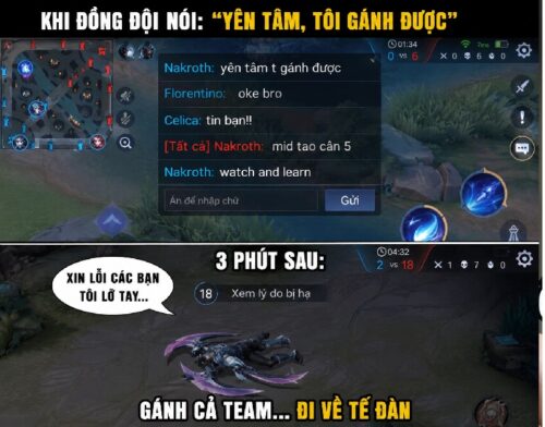 Meme liên quân – Ảnh chế Mobile hài hước cực bựa nhất