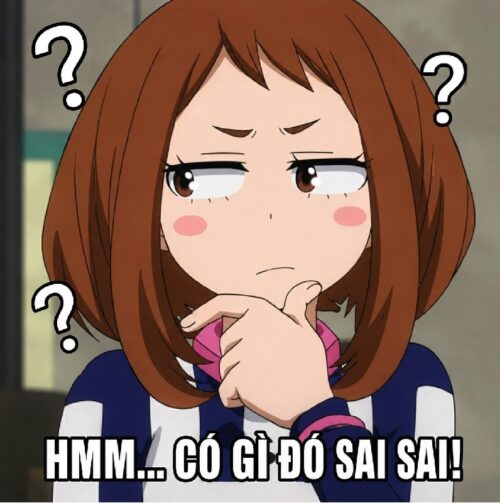 Ảnh chế meme Ochaco Uraraka cười ra nước mắt mỗi ngày