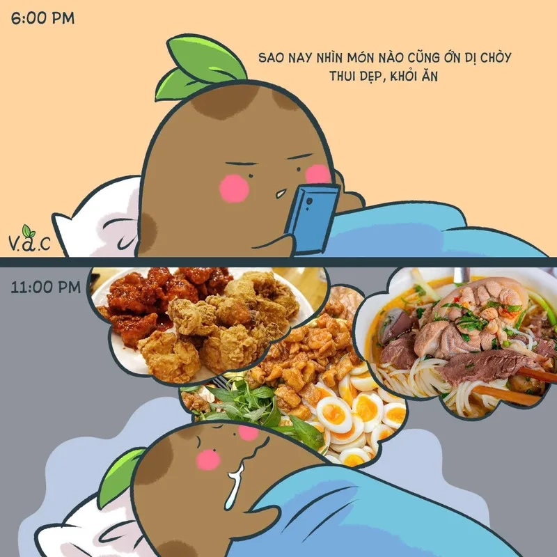 Các ảnh meme về ăn uống sáng tạo làm say mê giới trẻ