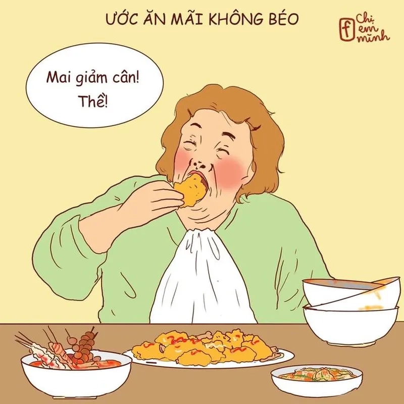 Các ảnh meme về ăn uống sáng tạo làm say mê giới trẻ