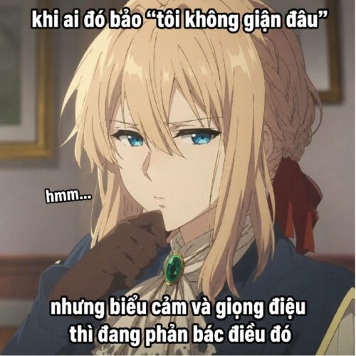 Hình ảnh meme Violet Evergarden HD độc lạ cười xỉu