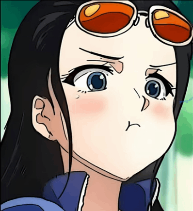 One Piece Nico Robin Meme - One piece Nico robin Puffy face - Discover & Share GIFs