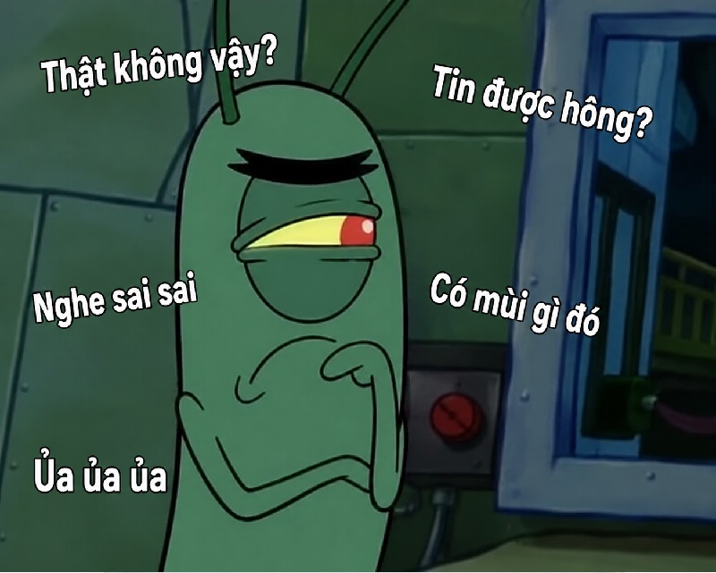 Plankton meme – Bộ ảnh chế Spongebob siêu hài hước lầy
