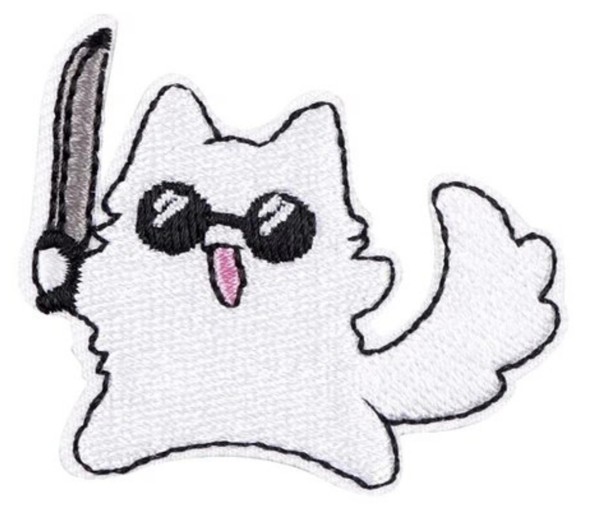 Satoru Gojo White Cat Meme Jujutsu Kaisen Blind Blindfold Sunglasses Knife Patch