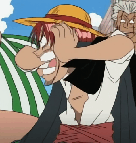 Shanks One Piece Meme - Shanks One piece What the hell - Discover & Share GIFs