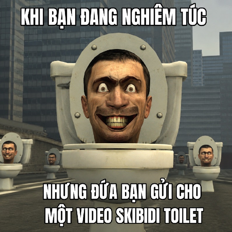 Skibidi Toilet meme – Bộ ảnh chế siêu hài hước bựa nhất