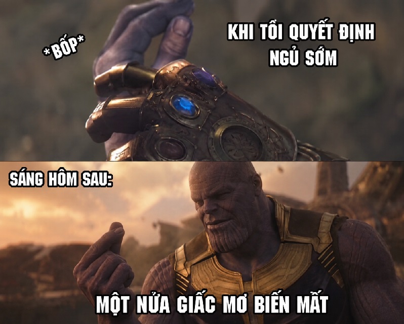 Thanos meme – Bộ ảnh chế búng tay just do it siêu hài