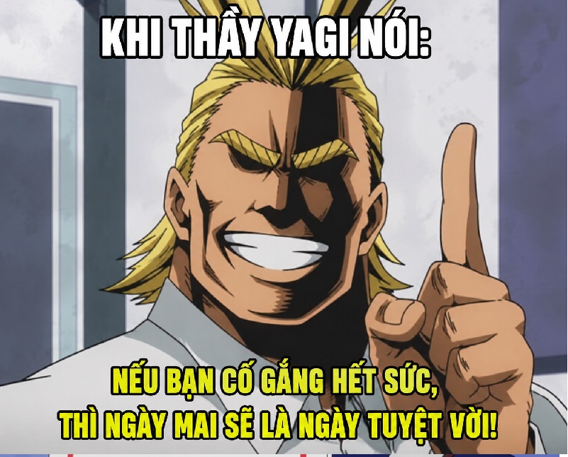 Meme Yagi Toshinori – Ảnh chế All Might gầy siêu hài