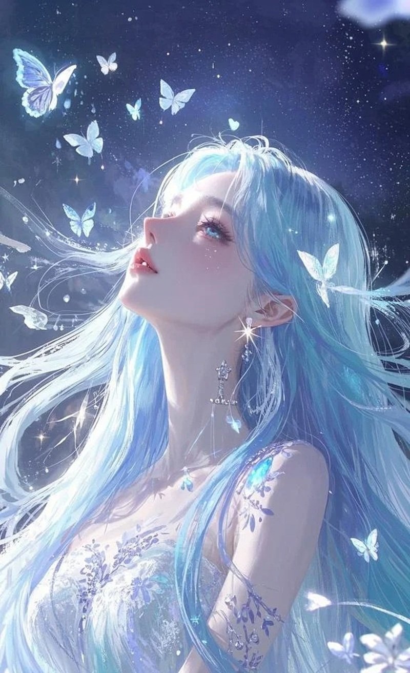 avatar màu xanh dương anime 11