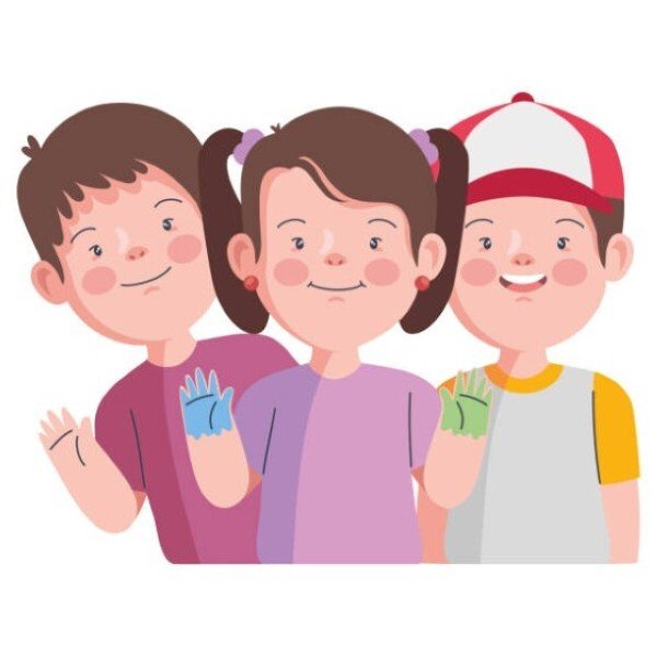 Hình avatar nhóm 3 người cute với tone màu nhẹ nhàng xinh xắn