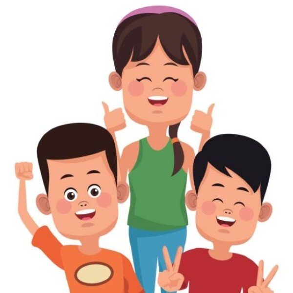 Hình avatar nhóm 3 người cute phong cách anime học đường