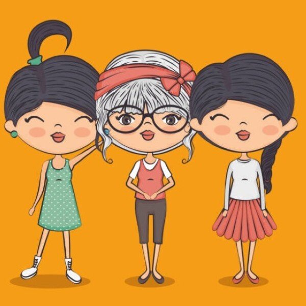 Avatar nhóm 3 người cute phong cách pastel nhẹ nhàng đẹp mắt