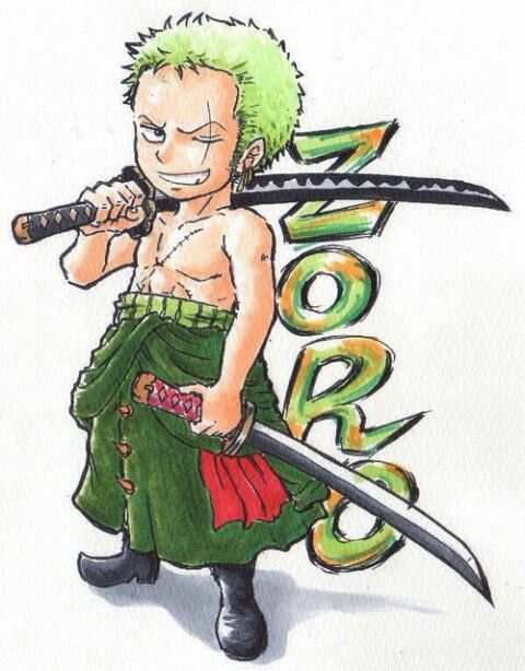 Bộ ảnh Zoro lúc nhỏ NGẦU khỏi phải bàn luôn