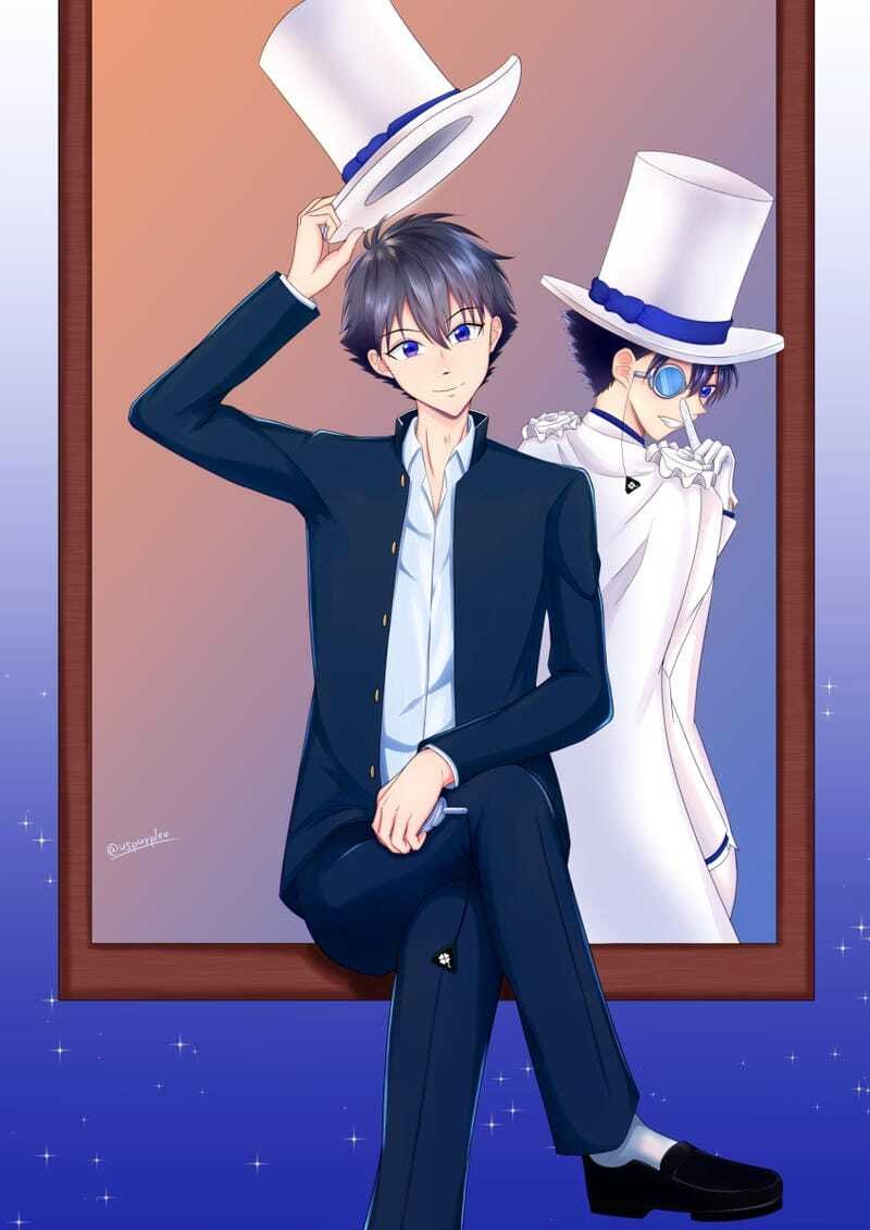 Avatar Kaito Kid với bộ đồ trắng cực kỳ nổi bật
