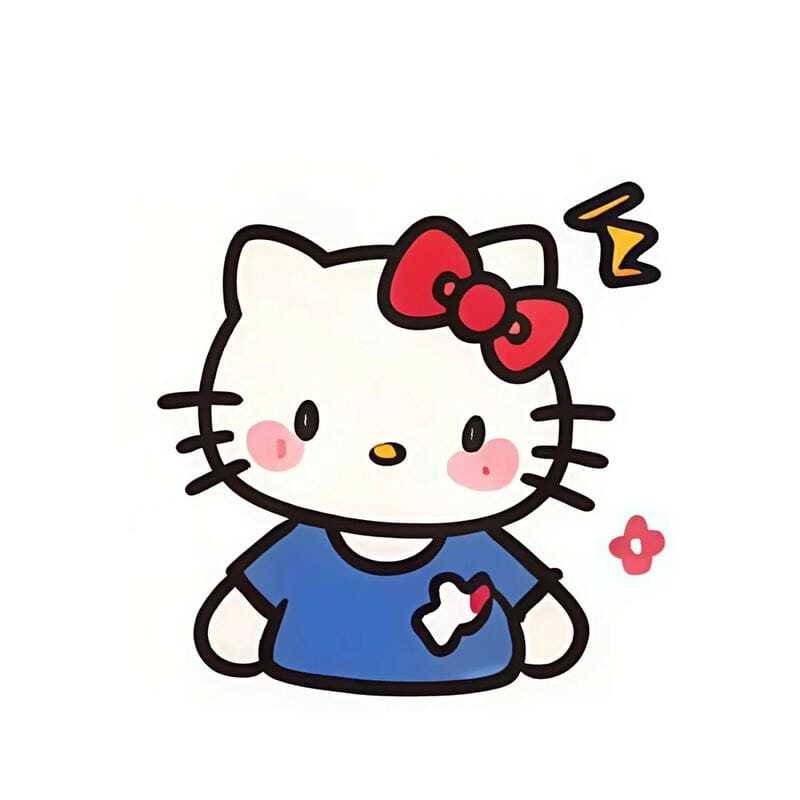 Hình ảnh avatar Hello Kitty cute dùng cho profile mạng xã hội