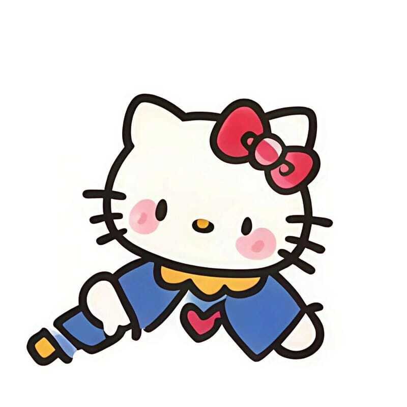 Ảnh avatar Hello Kitty cute dành cho hội bạn thân nữ