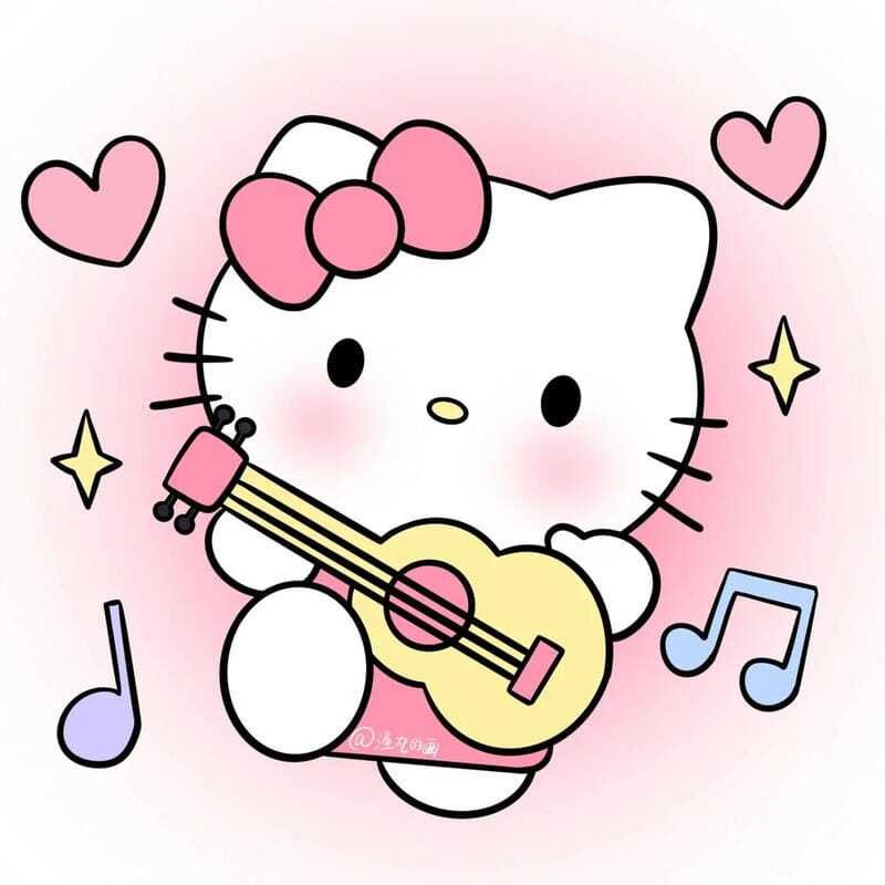 Hình avatar Hello Kitty cute dùng làm ảnh đại diện Zalo đẹp