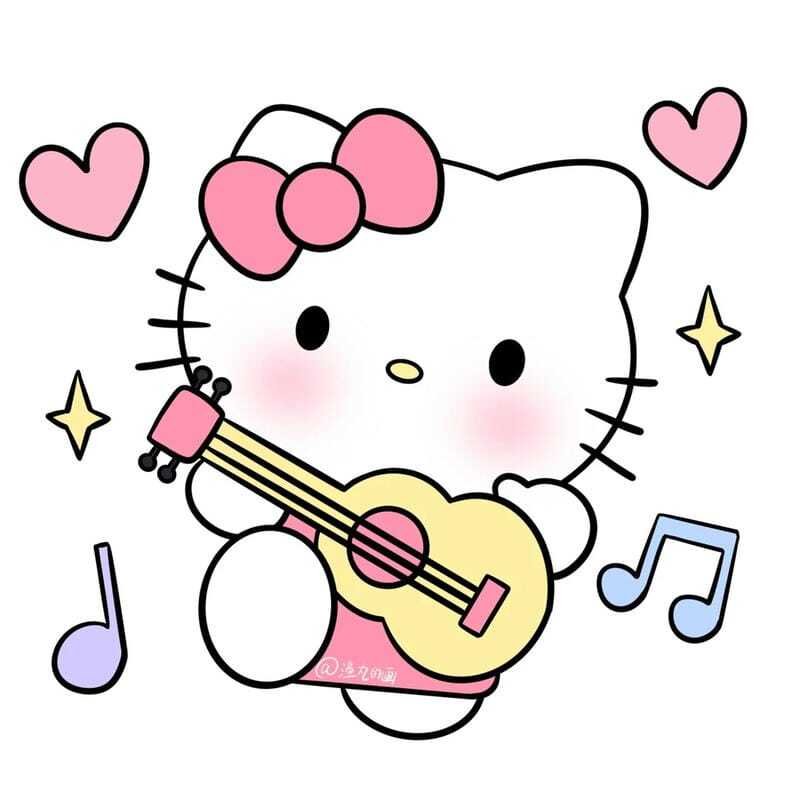 Ảnh đại diện Hello Kitty cute phong cách hoạt hình dễ thương