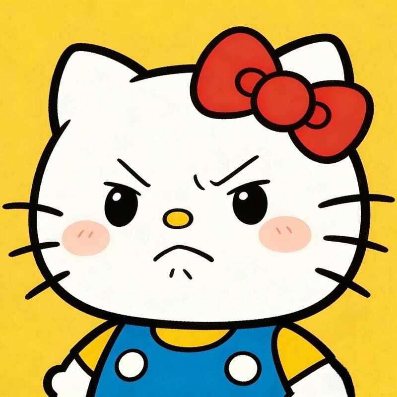 Avatar Hello Kitty cute với tone hồng pastel siêu đáng yêu
