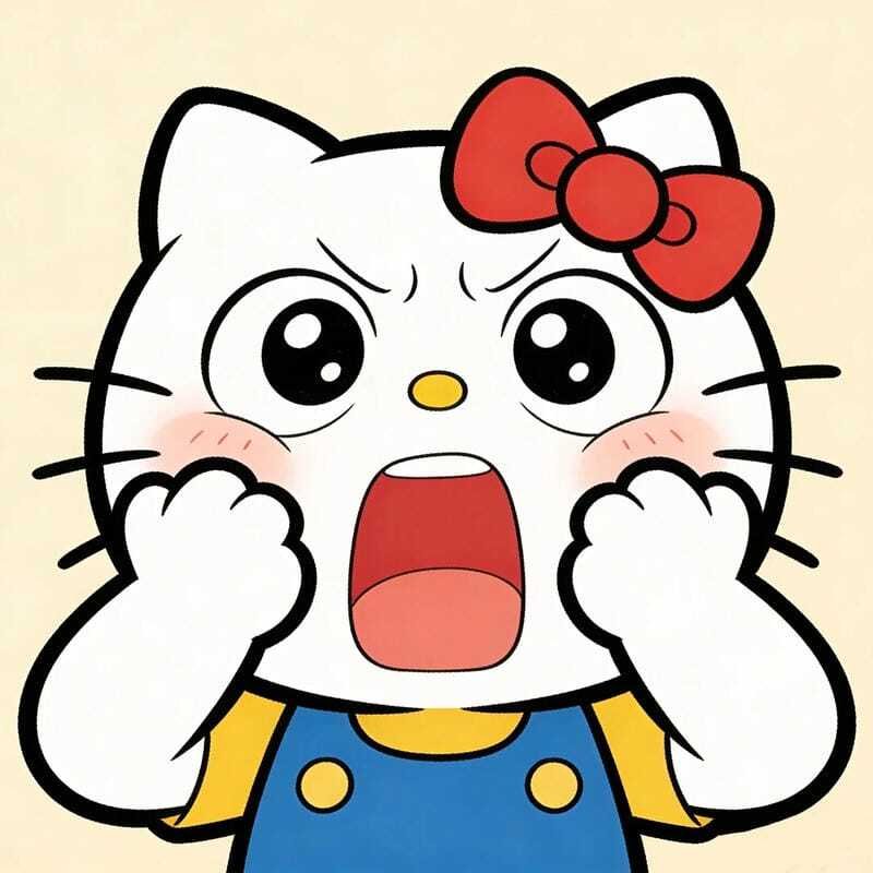 Hình avatar Hello Kitty cute phong cách hoạt hình cực đẹp