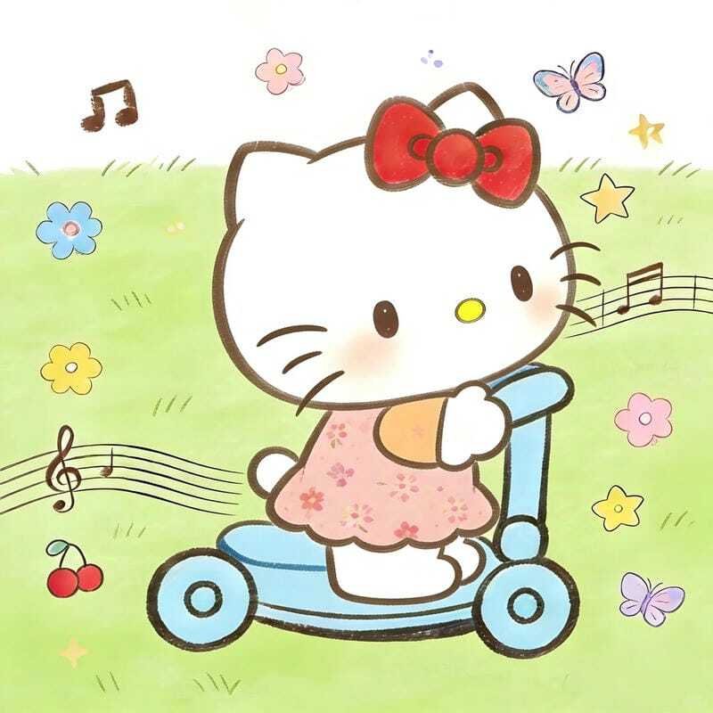 Ảnh đại diện Hello Kitty cute dành cho mạng xã hội hiện nay