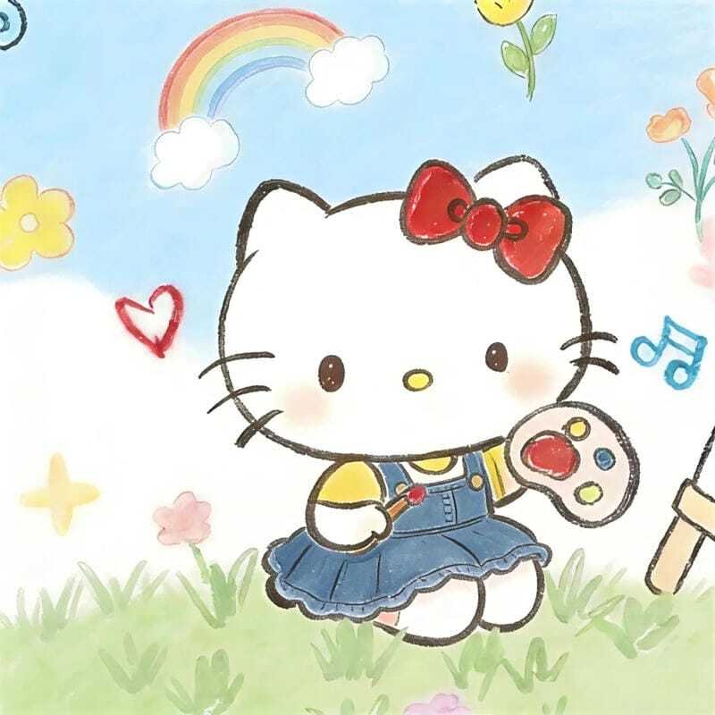 Hình avatar Hello Kitty cute dùng làm ảnh đại diện TikTok