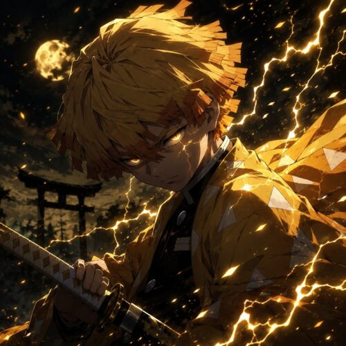 Avatar Zenitsu ngầu, bộ ảnh đại diện chất, lạnh lùng